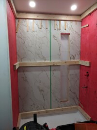 Cultured Marble, Shower Renovation, Shower Niche