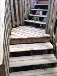 Exterior Stair Renovation, Pressure Treated Deck
