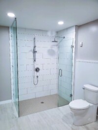 Bathroom Renovation, Curbless Shower, Wheelchair Accessible