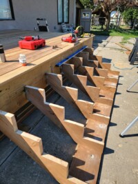 Wide Deck Stairs